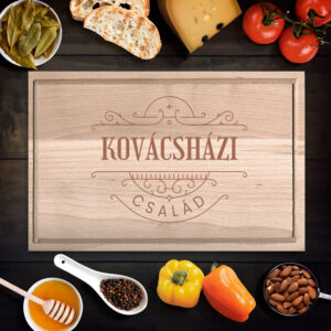 Család neves 1 vágódeszka - xxl
