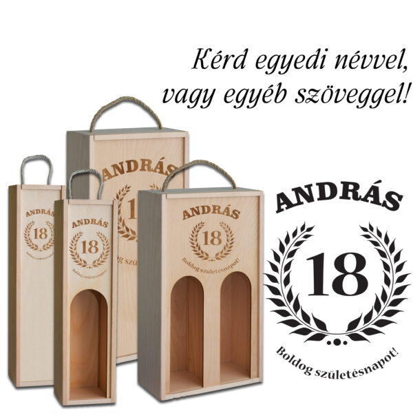 Fa dupla bortartó ablakos -  Születésnapra - No.1.