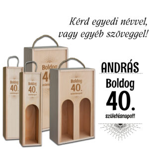 Fa dupla bortartó ablakos -  Születésnapra - No.3.