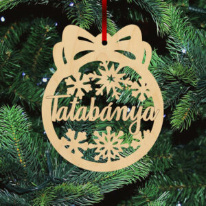 Fa karácsonyfadísz - Tatabánya