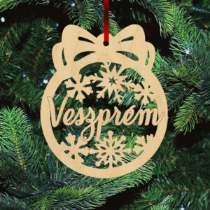 Fa karácsonyfadísz - Veszprém