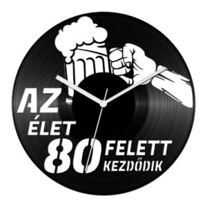 Férfi szülinapi bakelit óra - 80 felett