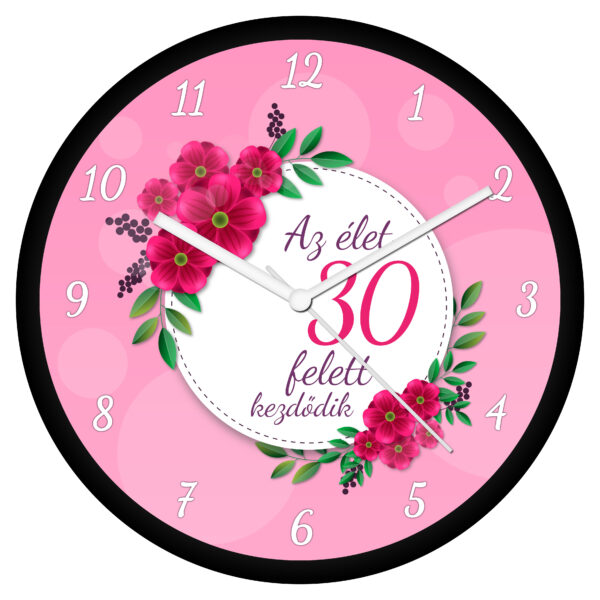 Női születésnapi falióra - 30 felett