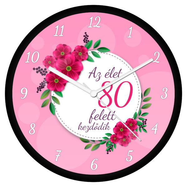 Női születésnapi falióra - 80 felett