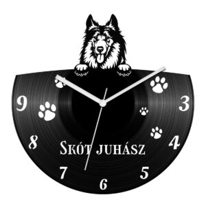 Skót juhászkutya bakelit óra