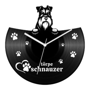 Törpe schnauzer bakelit óra
