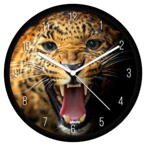 Üvöltő leopárd falióra